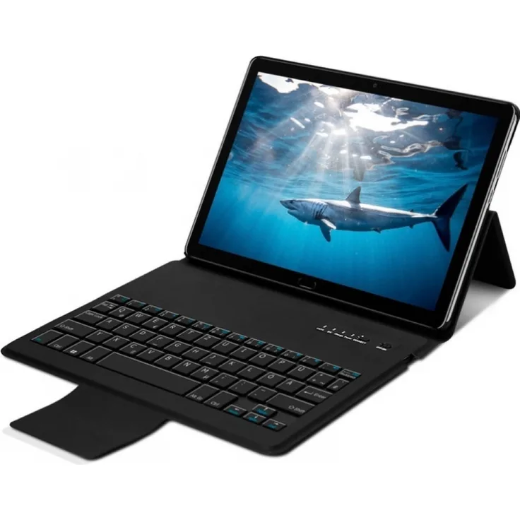 Mako Tastatur & Schutzhülle für Mediapad M5 lite, Schwarz