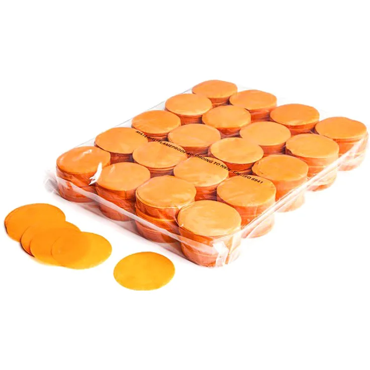 Magic FX Slowfall Konfetti Rund 55mm - Orange 1kg