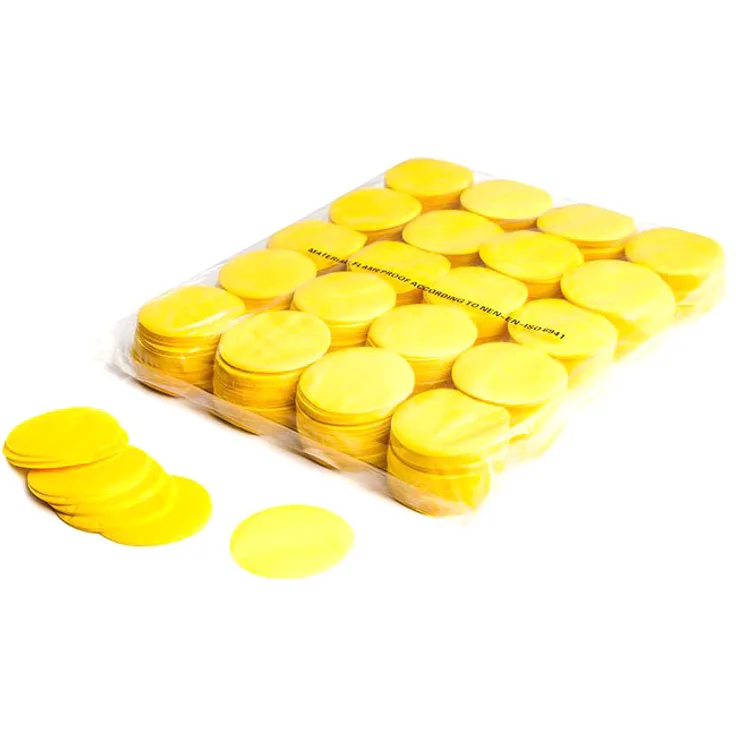 Magic FX Slowfall Konfetti Rund 55mm - Gelb 1kg