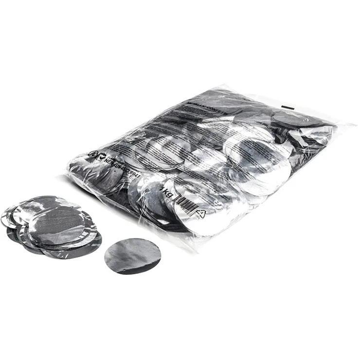 Magic FX Metallic Konfetti Rund 55mm - Silber1kg