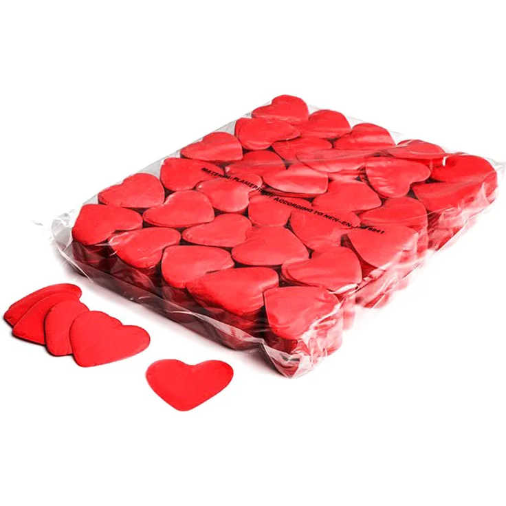Magic FX Slowfall Konfetti Herzförmig 55mm - Rot 1kg