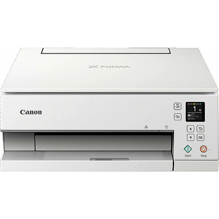 Canon PIXMA TS6351a Tintenstrahldrucker Multifunktionsgerät DIN A4 (Scanner, Kopierer, Fotodrucker, OLED, 4.800 x 1.200 dpi, USB, WLAN, AirPrint, 5 Tinten, Duplexdruck, 2 Papierzuführungen), weiß – Bild 2