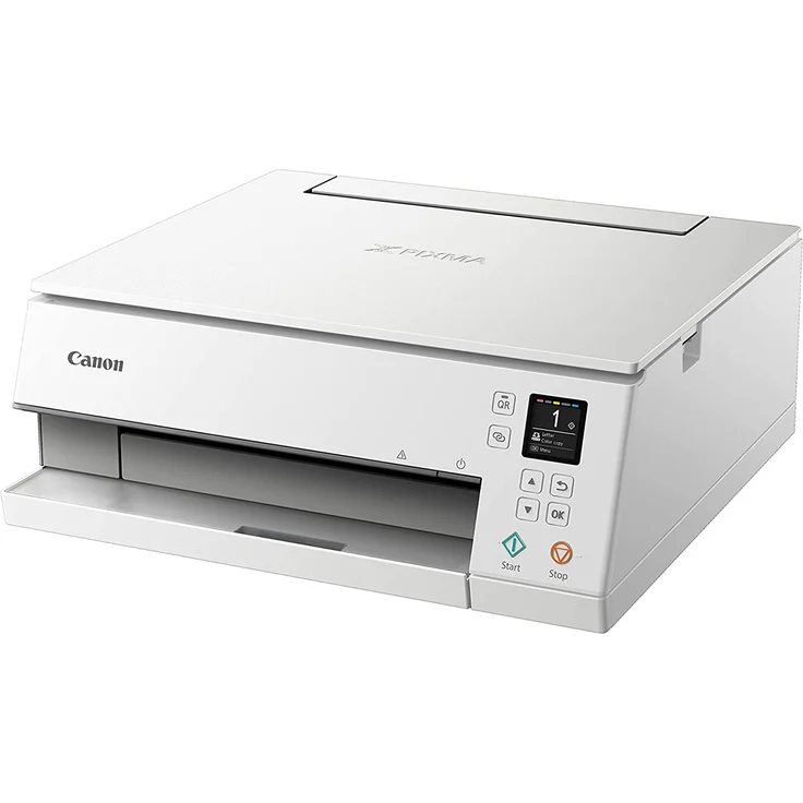 Canon PIXMA TS6351a Tintenstrahldrucker Multifunktionsgerät DIN A4 (Scanner, Kopierer, Fotodrucker, OLED, 4.800 x 1.200 dpi, USB, WLAN, AirPrint, 5 Tinten, Duplexdruck, 2 Papierzuführungen), weiß – Bild 6