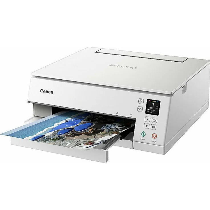 Canon PIXMA TS6351a Tintenstrahldrucker Multifunktionsgerät DIN A4 (Scanner, Kopierer, Fotodrucker, OLED, 4.800 x 1.200 dpi, USB, WLAN, AirPrint, 5 Tinten, Duplexdruck, 2 Papierzuführungen), weiß – Bild 4