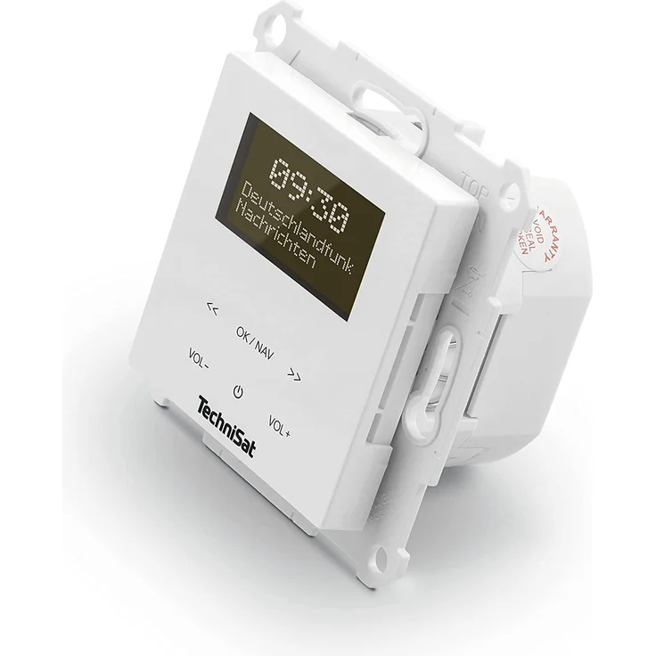 TechniSat DIGITRADIO UP 55 - DAB+ Unterputzradio für die flexible Montage (DAB, UKW, Bluetooth-Empfang, dimmbares OLED-Display, Weck- und Sleeptimer, 2 Watt, Made in Germany) Frontcover RAL 9016, weiß – Bild 2