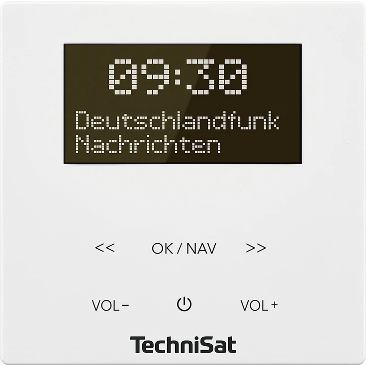 TechniSat DIGITRADIO UP 55 - DAB+ Unterputzradio für die flexible Montage (DAB, UKW, Bluetooth-Empfang, dimmbares OLED-Display, Weck- und Sleeptimer, 2 Watt, Made in Germany) Frontcover RAL 9016, weiß – Bild 6