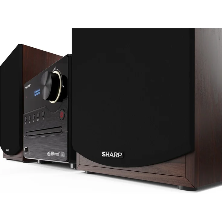 SHARP XL-B517D (BR) Stereo-Soundsystem (45 Watt, digitales Radio mit DAB+ und FM-Tuner, Bluetooth), braun – Bild 3