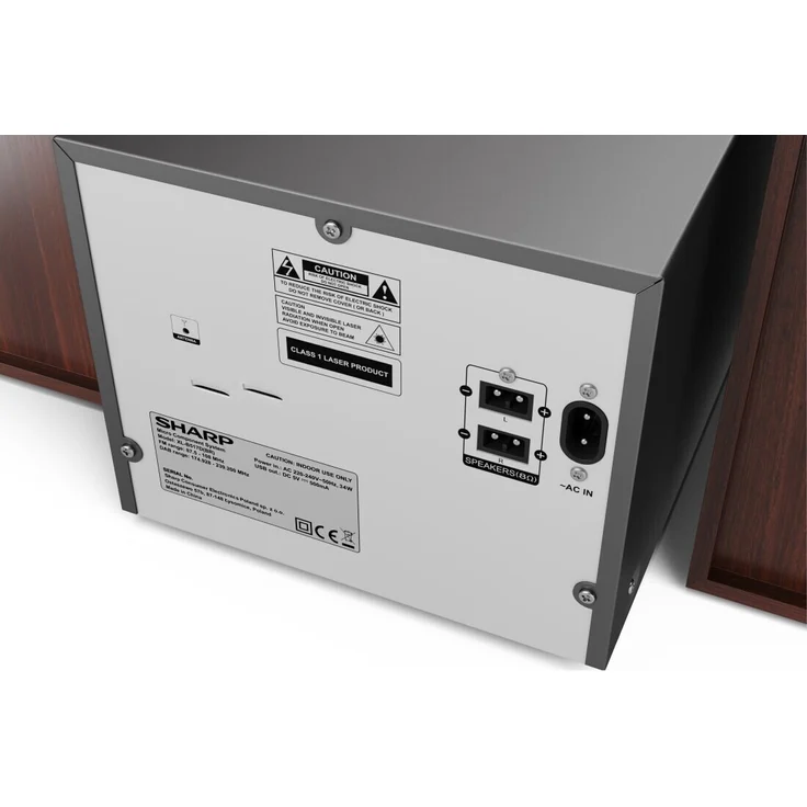SHARP XL-B517D (BR) Stereo-Soundsystem (45 Watt, digitales Radio mit DAB+ und FM-Tuner, Bluetooth), braun – Bild 2