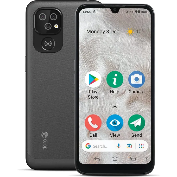 Doro 8100 Senioren-Smartphone LCD-Display, Schwarz