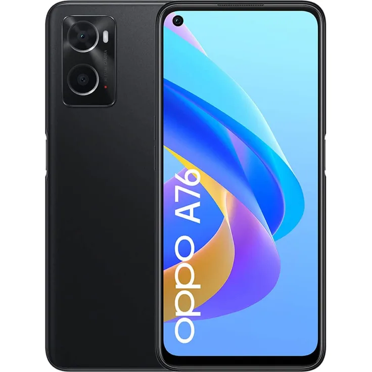 Oppo A76 Smartphone IPS-Display, 128GB interner Speicher, 6GB RAM, Dual-SIM, Glowing Black