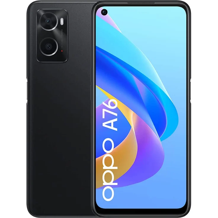 Oppo A76 Smartphone IPS-Display, 128GB interner Speicher, 6GB RAM, Dual-SIM, Glowing Black – Bild 1