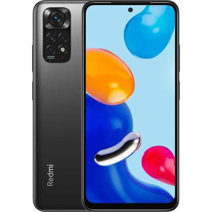 Xiaomi Redmi Note 11 Smartphone 16,33cm (6,43 Zoll) AMOLED-Display, 128GB interner Speicher, 6GB RAM, Dual-SIM, Graphite Gray – Bild 1
