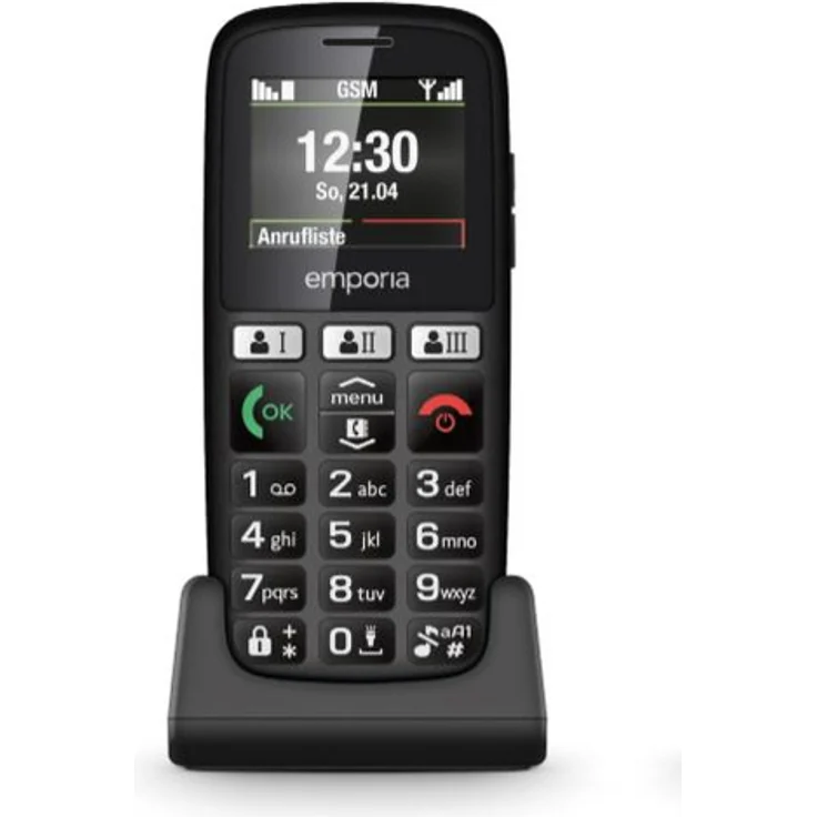 Emporia Happy Block-Handy 3,38cm (1,33 Zoll) Display, Single-SIM, Schwarz – Bild 5