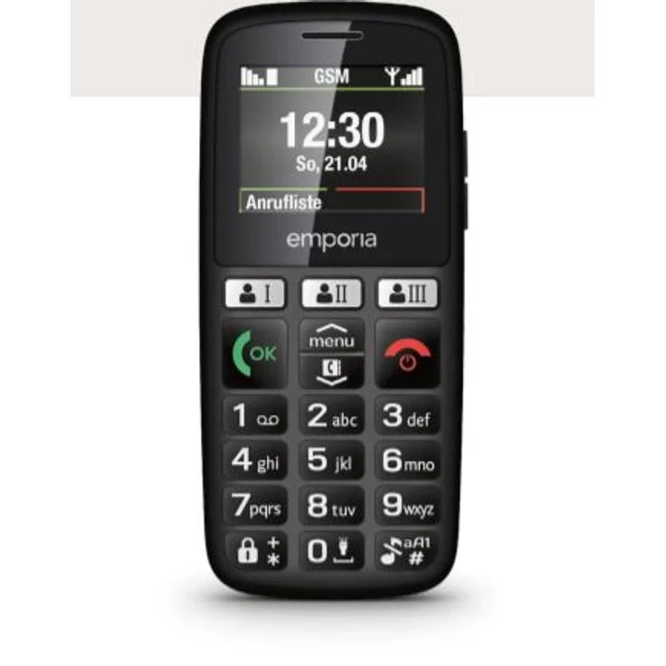 Emporia Happy Block-Handy 3,38cm (1,33 Zoll) Display, Single-SIM, Schwarz – Bild 1