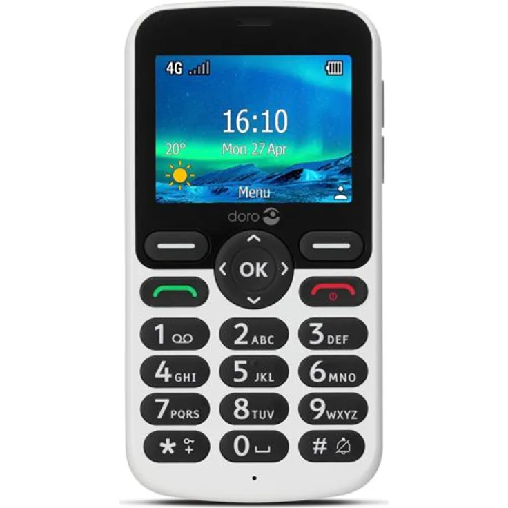 Doro 5860 Block-Handy Farbdisplay, Schwarz/Weiß