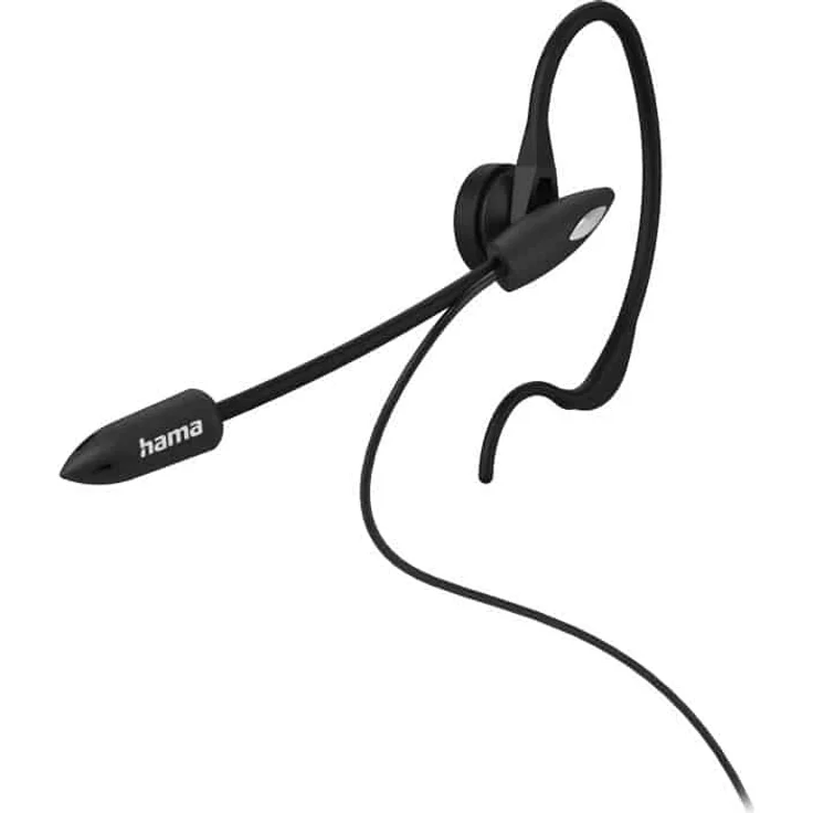 Hama 00201156 In-Ear-Headset für schnurlose Telefone 2,5-mm-Klinke Mute-Taste Schwarz/Silber – Bild 1