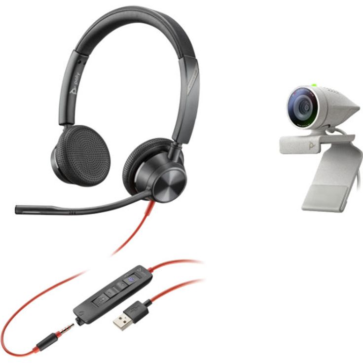 Poly Studio P5 USB HD Webcam Bundle mit Blackwire C3325