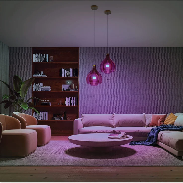 Philips Hue White & Color Ambiance E27 2er Starter-Set + Bridge + Dimmer Switch, warmweiß (929002468805) – Bild 7
