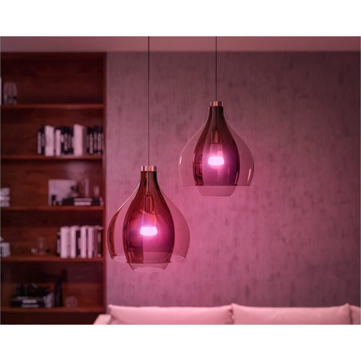 Philips Hue White & Color Ambiance E27 2er Starter-Set + Bridge + Dimmer Switch, warmweiß (929002468805) – Bild 4