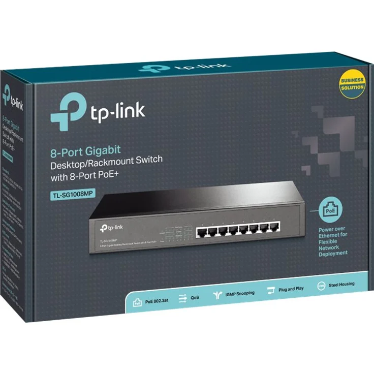 TL-SG1008MP - Gigabit-Switch mit 8 Anschlüssen, Desktop/Rack – Bild 2