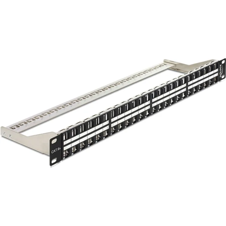 43280 - 19 Keystone Patchpanel 48 Port 1 HE schwarz