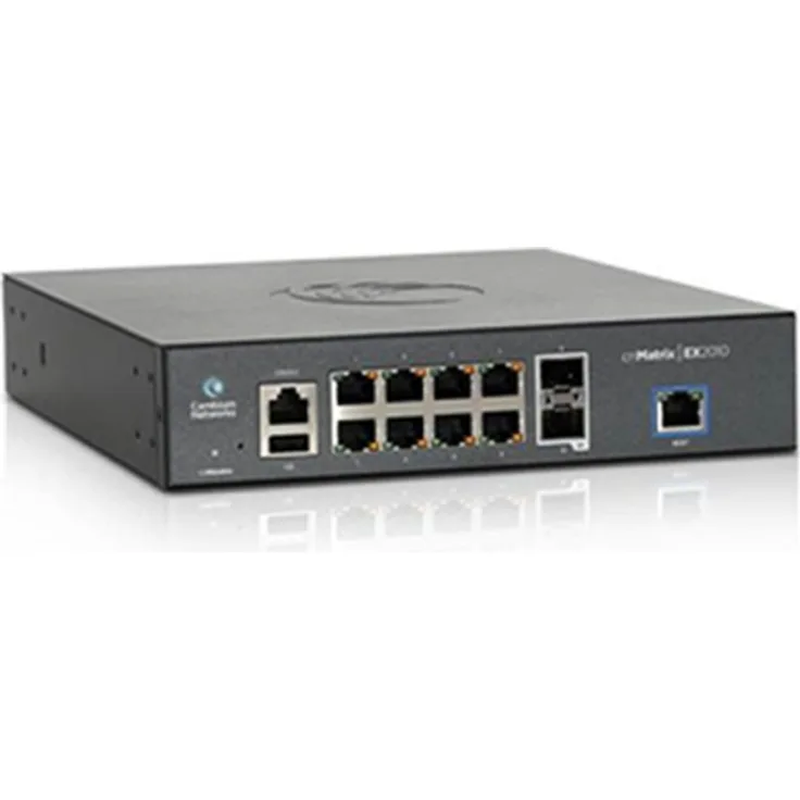 MX-EX2010PXA-E - Intelligenter Ethernet-PoE-Switch 8 x 1G, 2 SFP-Glasfaseranschlüsse ohne Netzkabel