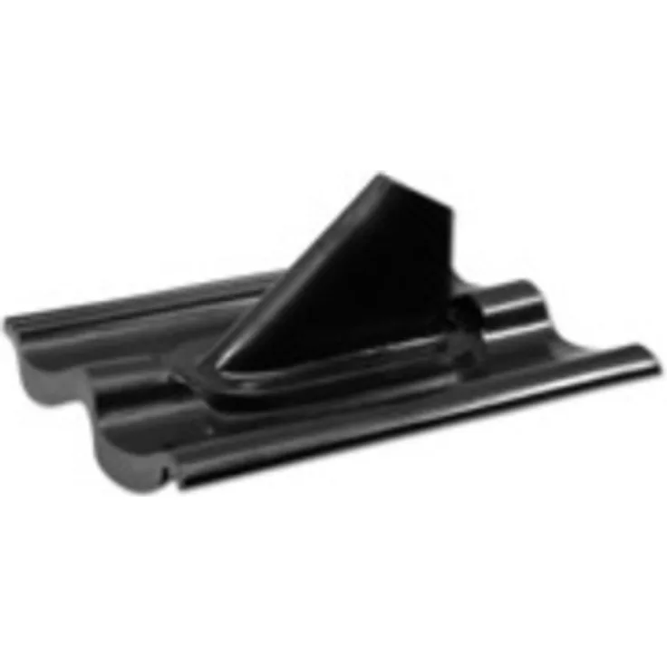 KSZ60DS - Kunststoffziegel für die Mastmontage, Doppel-S, schwarz