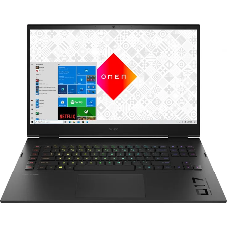 HP OMEN 17-ck0080ng Gaming-Laptop - 17,3 Zoll, WQXGA, Intel Core i7-11800H, 1000 GBGB SSD, 16 GBGB RAM, NVIDIA GeForce RTX 3080, Windows 10 Home (4H3F8EA)