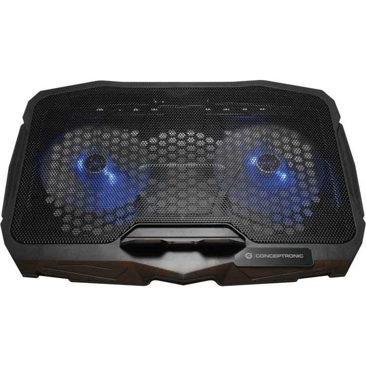 CONPTRONIC 2-Fan Cooling Pad (17.0)- Ergonomisch THANA07B (THANA07B)