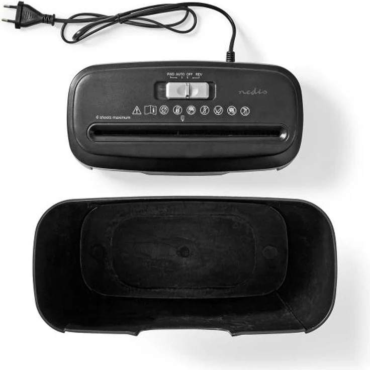 Nedis Aktenvernichter - 6x A4-Seiten - 10 l - Sicherheitsnorm: DIN 2 - 190 W - Schwarz – Bild 13