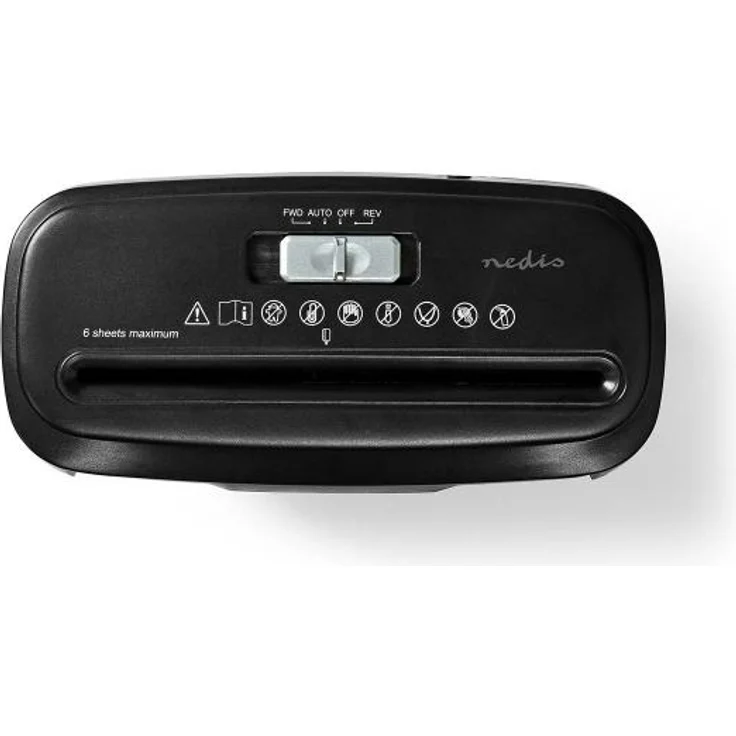 Nedis Aktenvernichter - 6x A4-Seiten - 10 l - Sicherheitsnorm: DIN 2 - 190 W - Schwarz – Bild 5