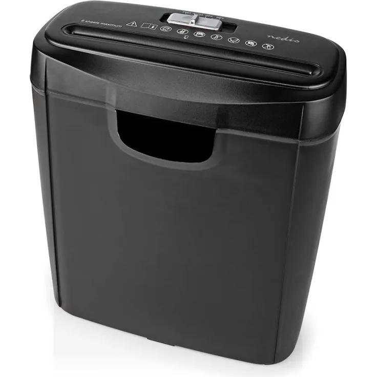 Nedis Aktenvernichter - 6x A4-Seiten - 10 l - Sicherheitsnorm: DIN 2 - 190 W - Schwarz