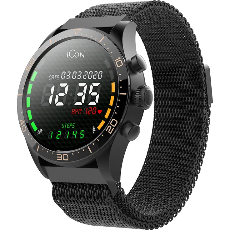 Forever Elegant Smartwatch Unisex, Schwarz
