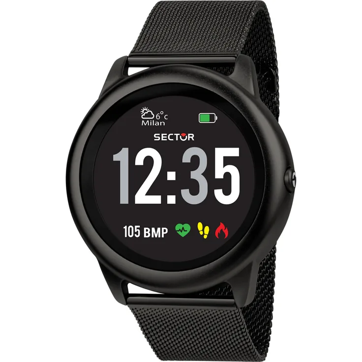 SECTOR S-01 Smartwatch R3251545001 Smartwatch Unisex, Schwarz