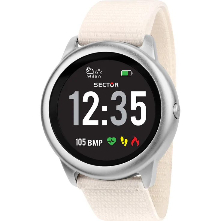 SECTOR S-01 Smartwatch R3251545502 Smartwatch Unisex, Weiß