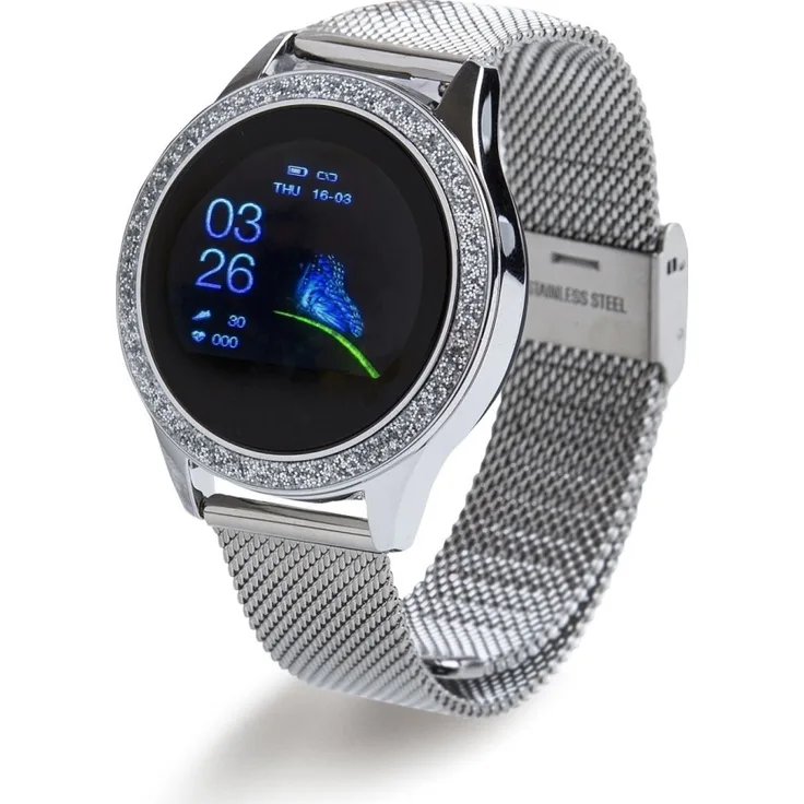 Oromed Oro Smart Crystal Smartwatch, Damen, Einheitsgröße, Silver