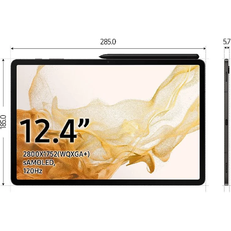 Samsung Galaxy Tab S8+ X800 Quad-HD Auflösung 12,4 Zoll,WLAN-Tablet, Octa-Core, 8 GB RAM, 128 GB Speicher, Graphite (SM-X800NZAAEUB) – Bild 13
