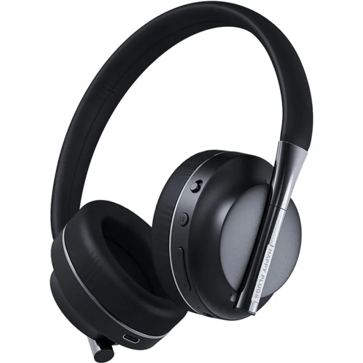 Happy Plugs PLAY Kopfhörer Kopfband Schwarz Binaural Verkabelt & Kabellos USB Typ-C
