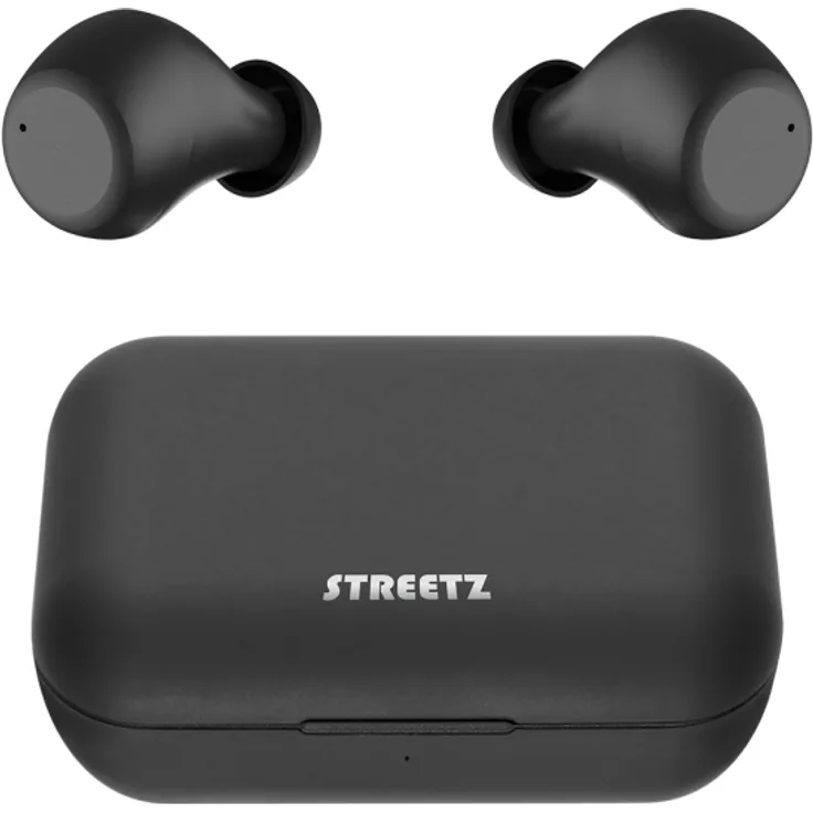 STREETZ Wireless in-ear earbuds with charging case BT 5 TWS black