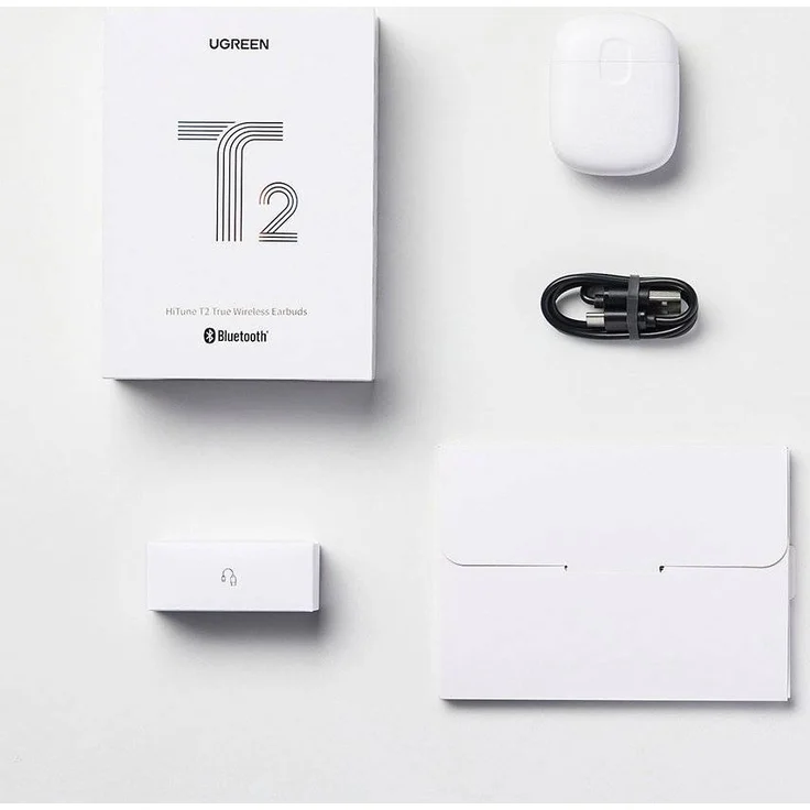 Ugreen HiTune T2 ENC i ausis idedamos vandeniui atsparios belaides Bluetooth 5.0 ausines baltos (WS105) – Bild 5