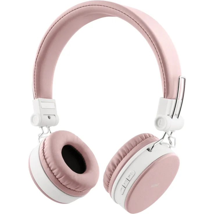 STREETZ Foldable on-ear BT headset 3.5 mm pink