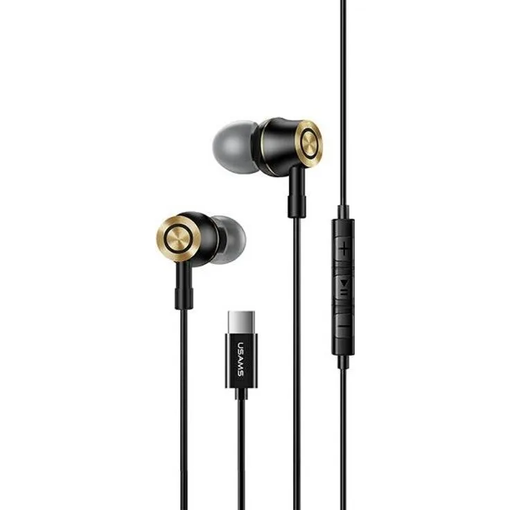 Usams USAMS headphones Stereo headphones EP-43 metal USB-C black-black HSEP4301