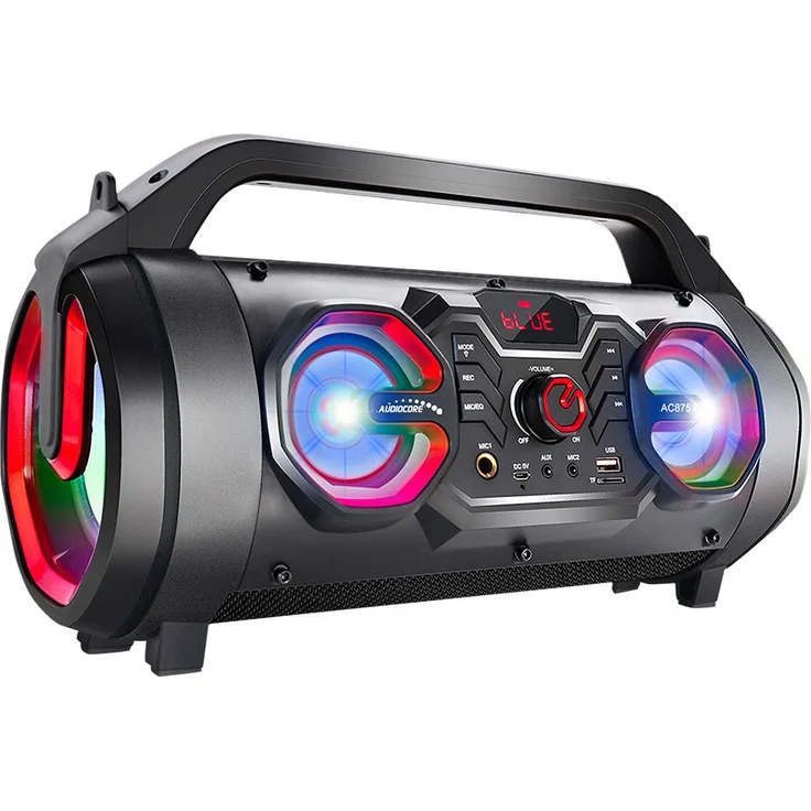 Audiocore speaker Portable bazooka speaker Audiocore AC875 bluetooth 5.0 FM radio micro card SDIPX4 2000mAh – Bild 2