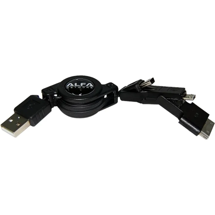 ALFA Network AUSBC-301 - universelles Lade-/Datenkabel, USB-Adapter, 3-in-1