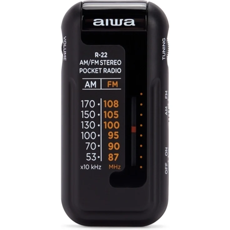 Aiwa R-22BK Persönlich Analog AM FM Analog 3 5 mm Schwarz – Bild 1