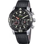 Lotus Hybrid 18811 Hybrid-Smartwatch Herren, 45mm, Edelstahlgehäuse, Lederarmband, Schwarz - Preisvergleich