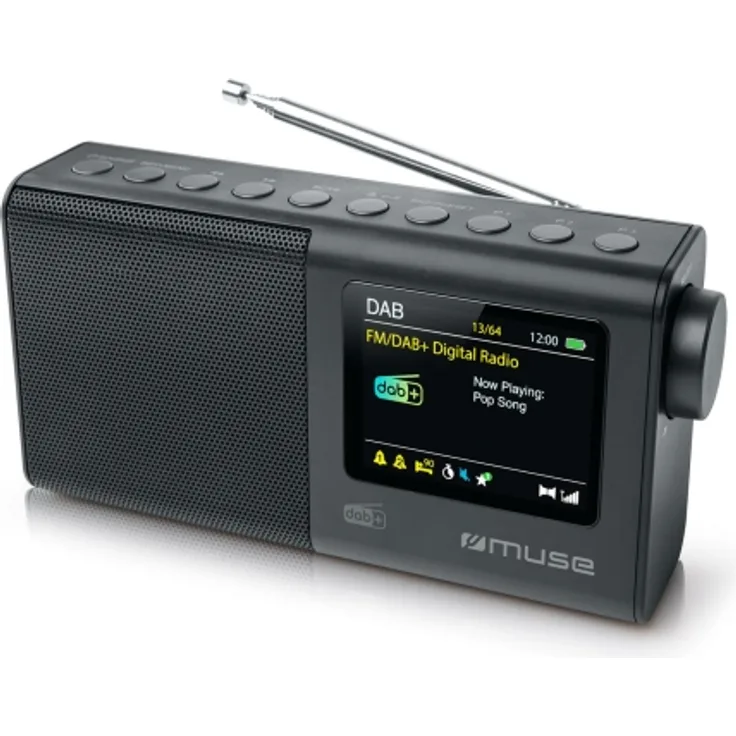 Muse M-117 DB Tragbar Digital DAB DAB+ FM PLL 3 W TFT 7 11 cm (2.8 Zoll) schwarz