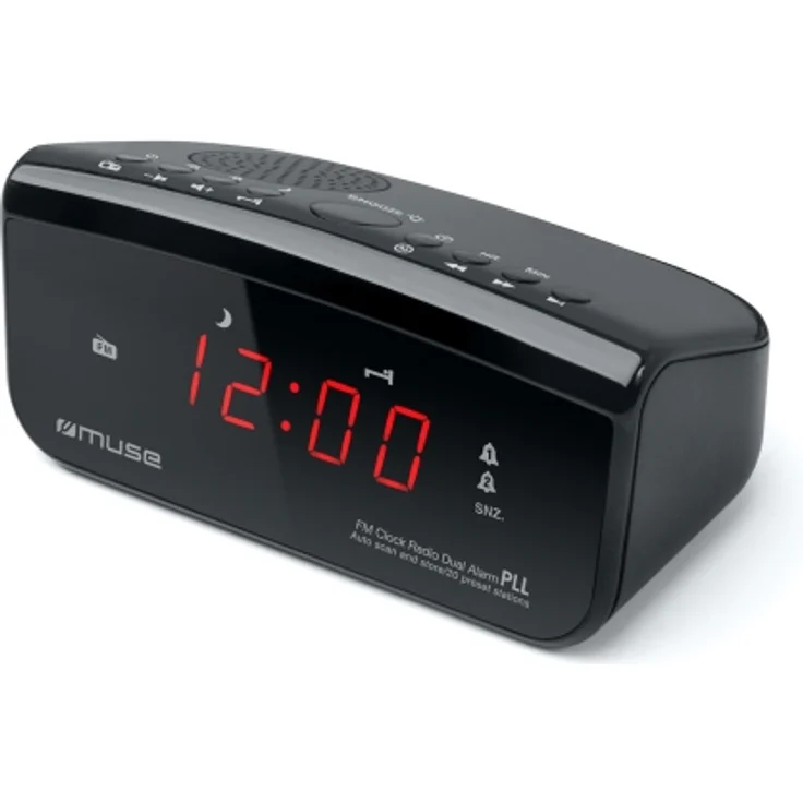 Muse M-12CR Uhr Digital FM 87 5 - 108 MHz LED 1 52 cm (0.6 Zoll) schwarz – Bild 1