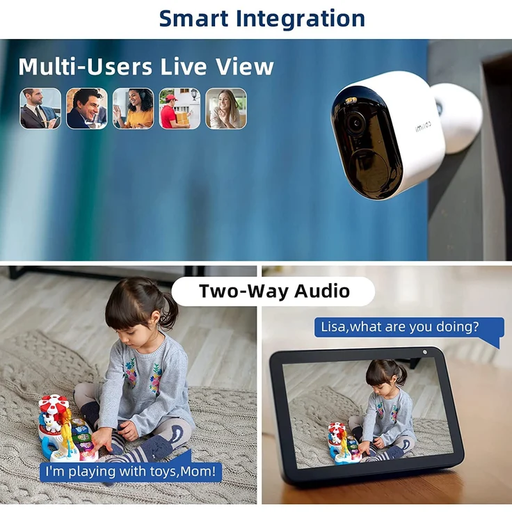 Xiaomi IMILAB EC4, Kabellose Überwachungskamera für Außen, WLAN IP Kamera, Home und Baby Monitor mit PIR Bewegungsmelder, IP66 FullHD 1080p (IP-Kamera + Gateway) - Preisvergleich – Bild 3