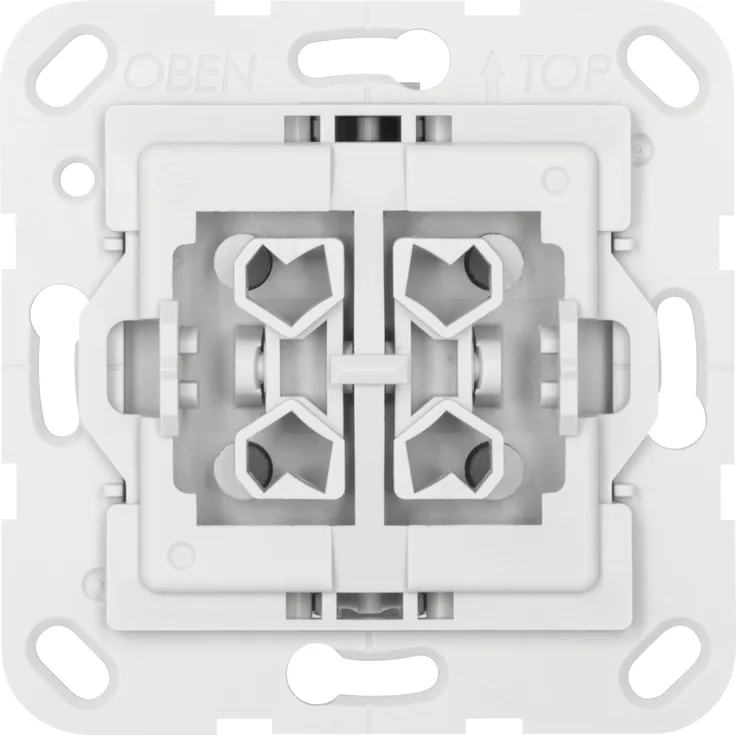 TechniSat Smart-Home Serienschalter-Einsatz mit Doppelwippe (Unterputzdose, Z-Wave Plus, Smarte Steuerung von Licht per App, kompatibel mit Gira Markenschaltern), hellgrau
